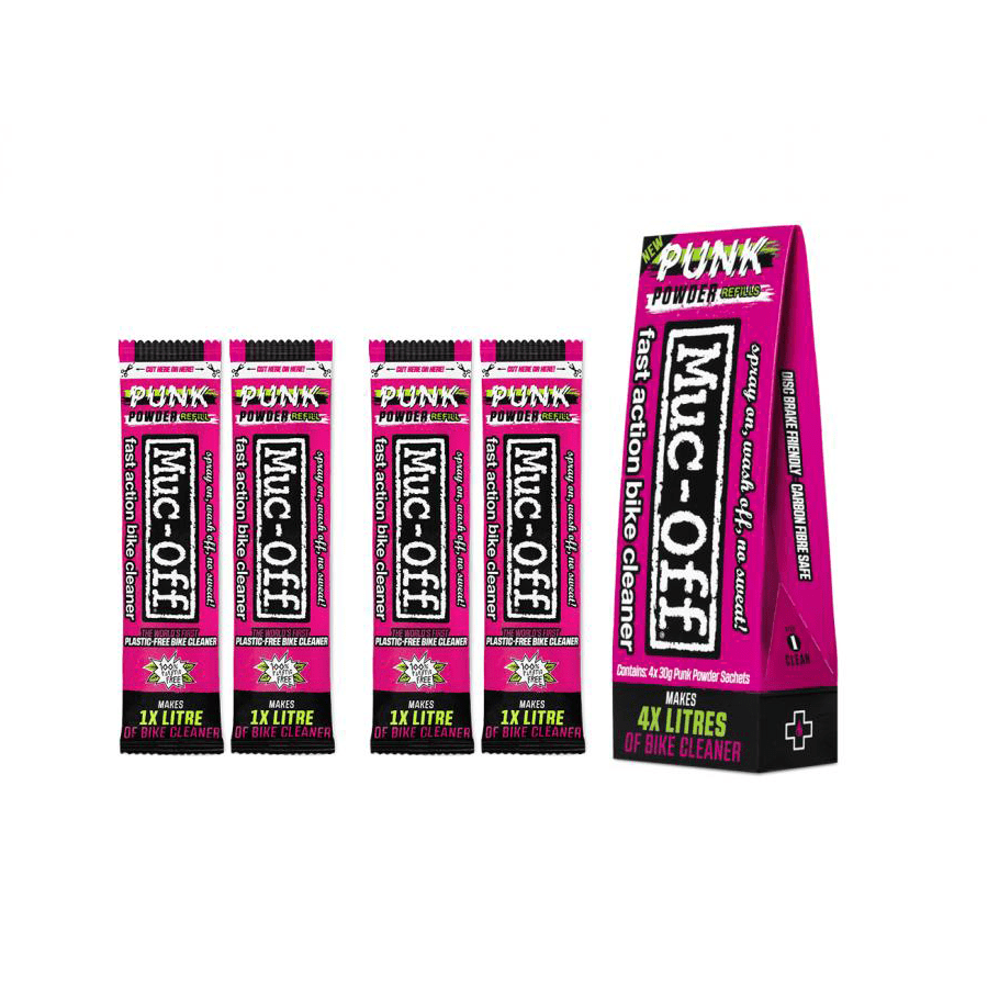 Muc-Off Punk Powder 4 pack. Four Pack makes 4x litres of bike cleaner