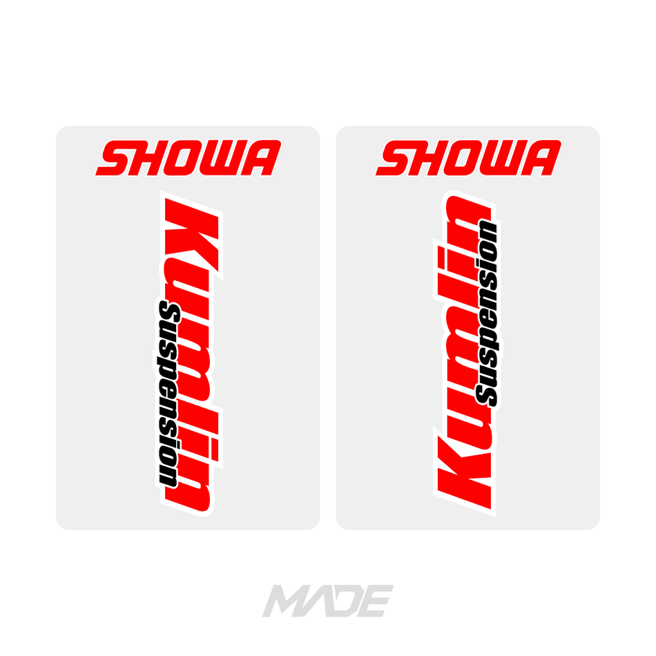 Kumlin fork stickers SHOWA